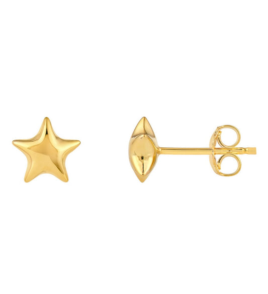 Puffy Star Stud Earrings