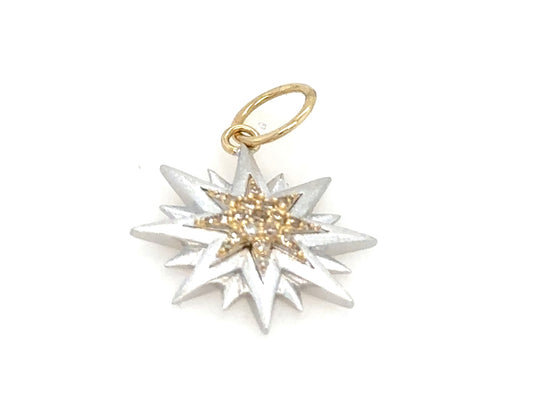 Two Tone Starburst Pendant