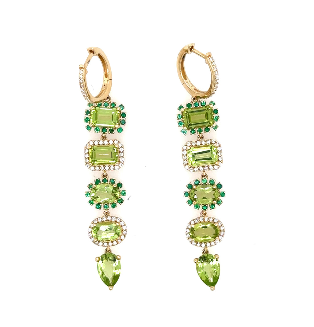 Pam Peridot Statement Earrings