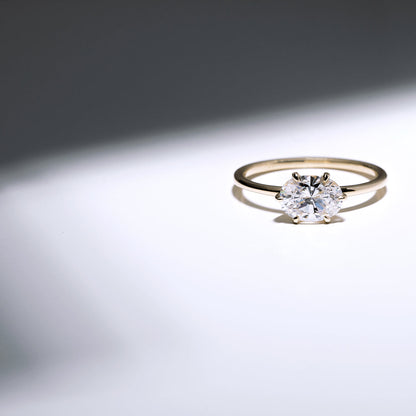 JBJ East-West Diamond Engagement Ring