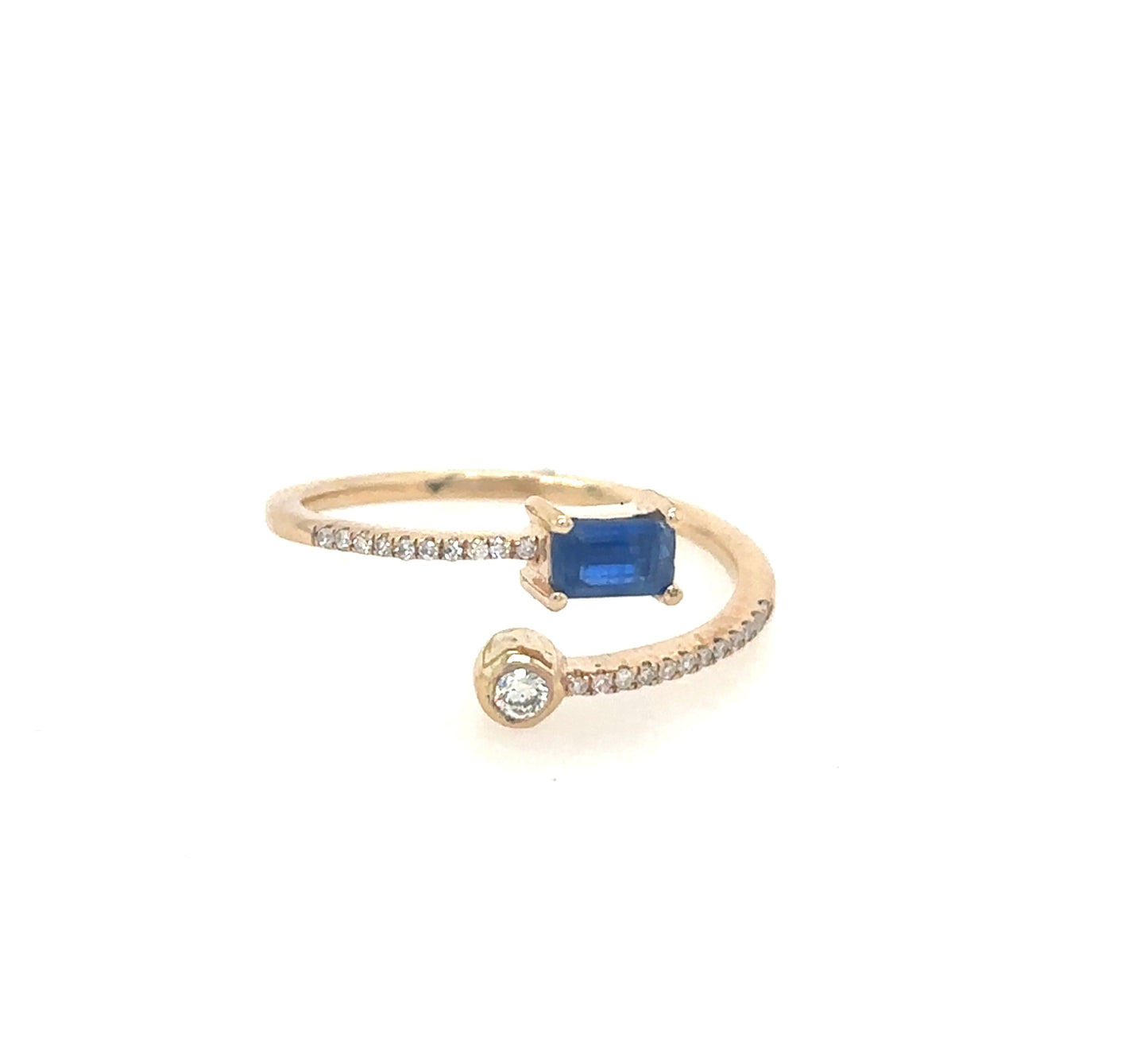 Maeve Kyanite & Diamond Bypass Ring
