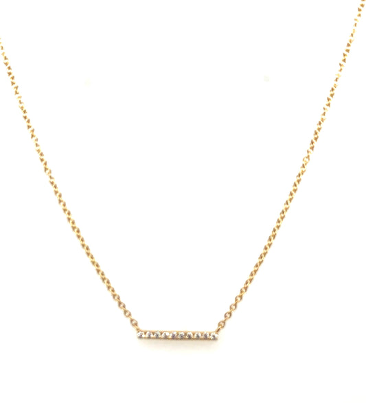 Dainty Diamond Bar Necklace