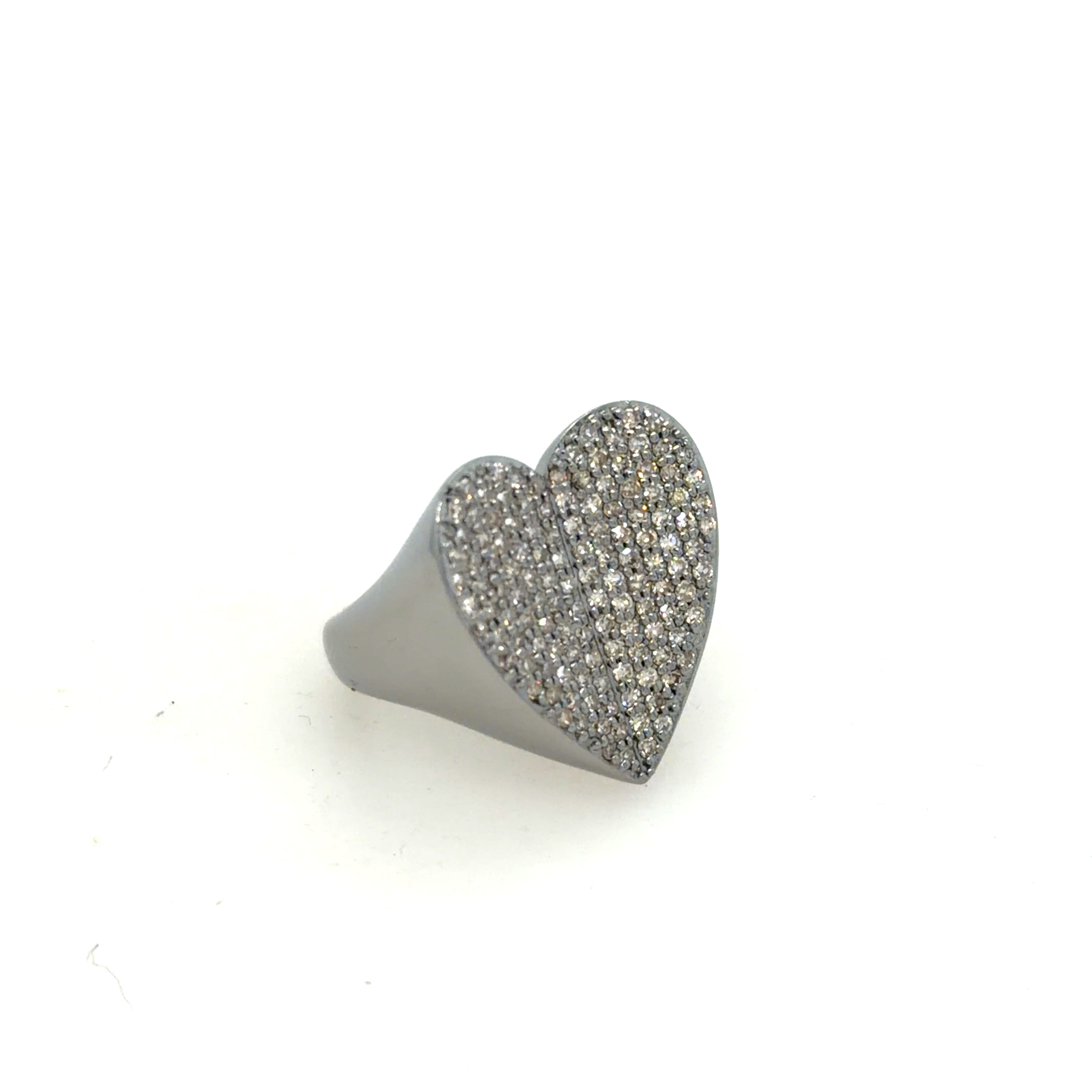 Sterling Silver Diamond Pinky Ring