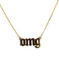 omg Script Necklace