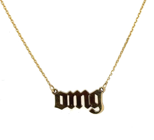 omg Script Necklace