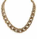 Vintage 1970’s Textured Brass Chain Necklace