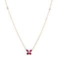 Butterfly Dainty Gemstone Necklace