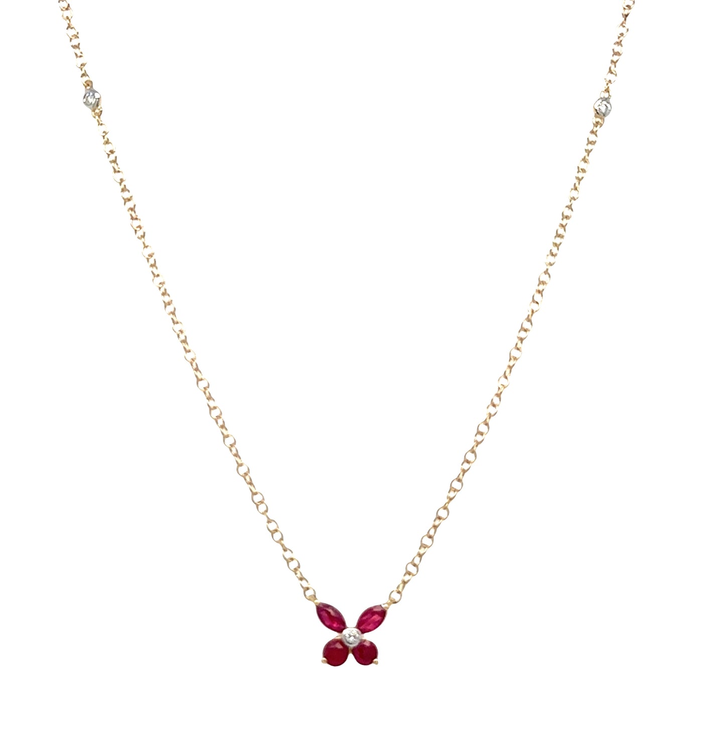 Butterfly Dainty Gemstone Necklace
