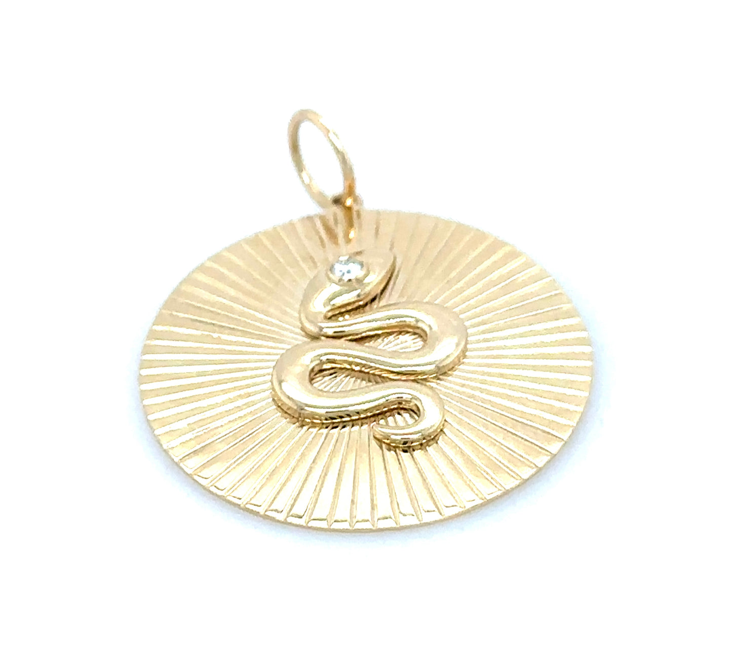 Fluted Disc Serpent Pendant