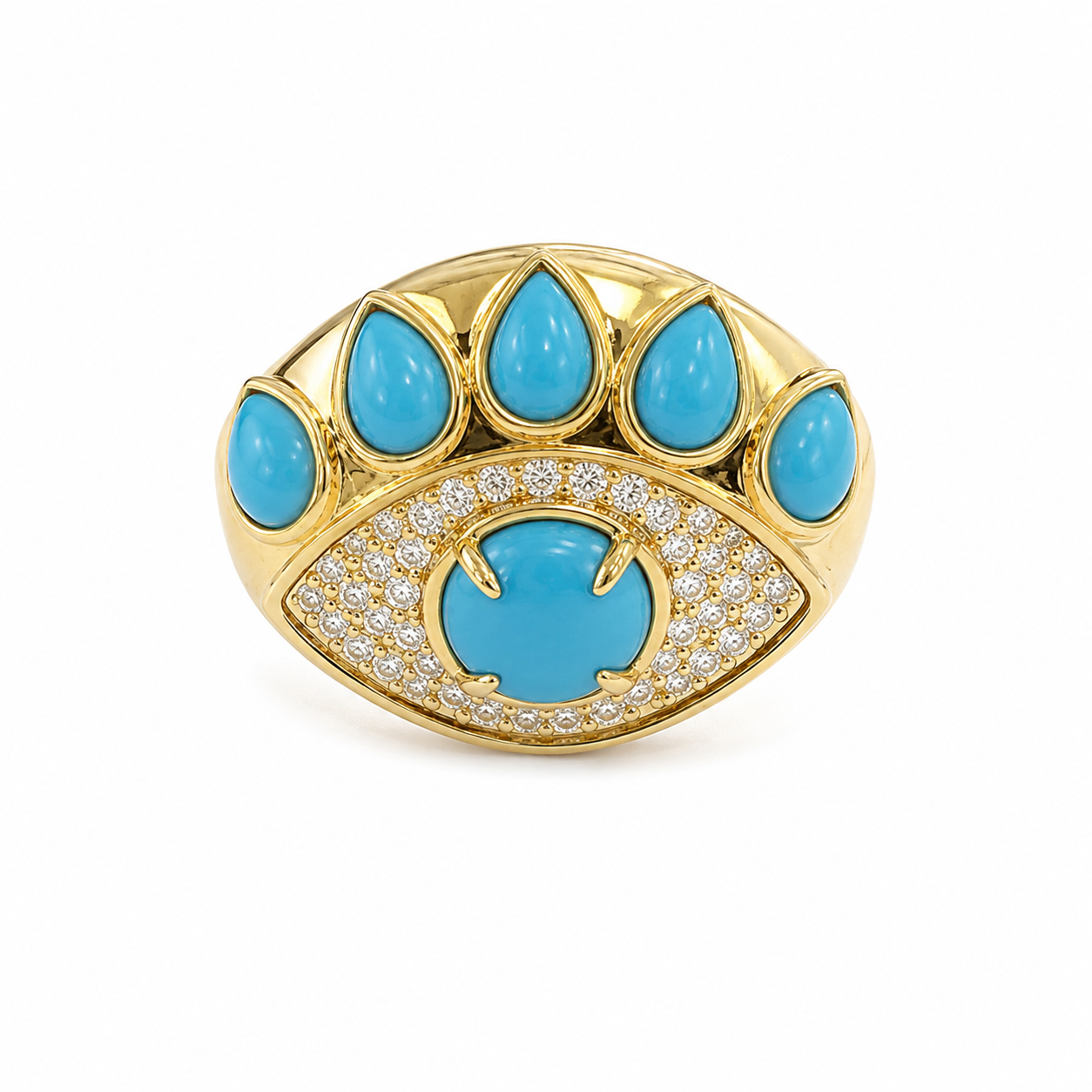 14k Guardian Evil Eye Ring