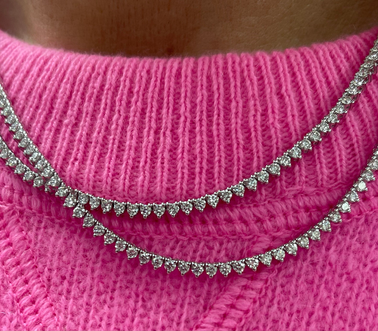 Brett Diamond Tennis Necklace