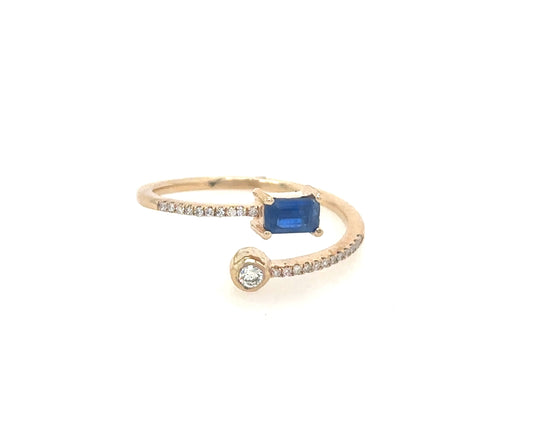 Maeve Kyanite & Diamond Bypass Ring