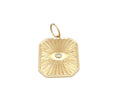 Fluted Evil Eye Pendant