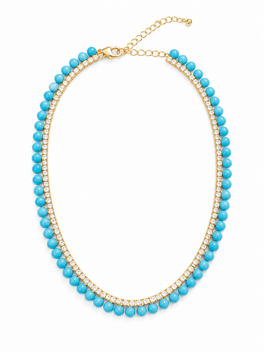 Sea Breeze Turquoise & Diamond Necklace