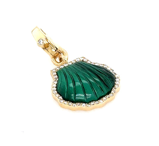 Aria Malachite and Diamond Enhancer Pendant