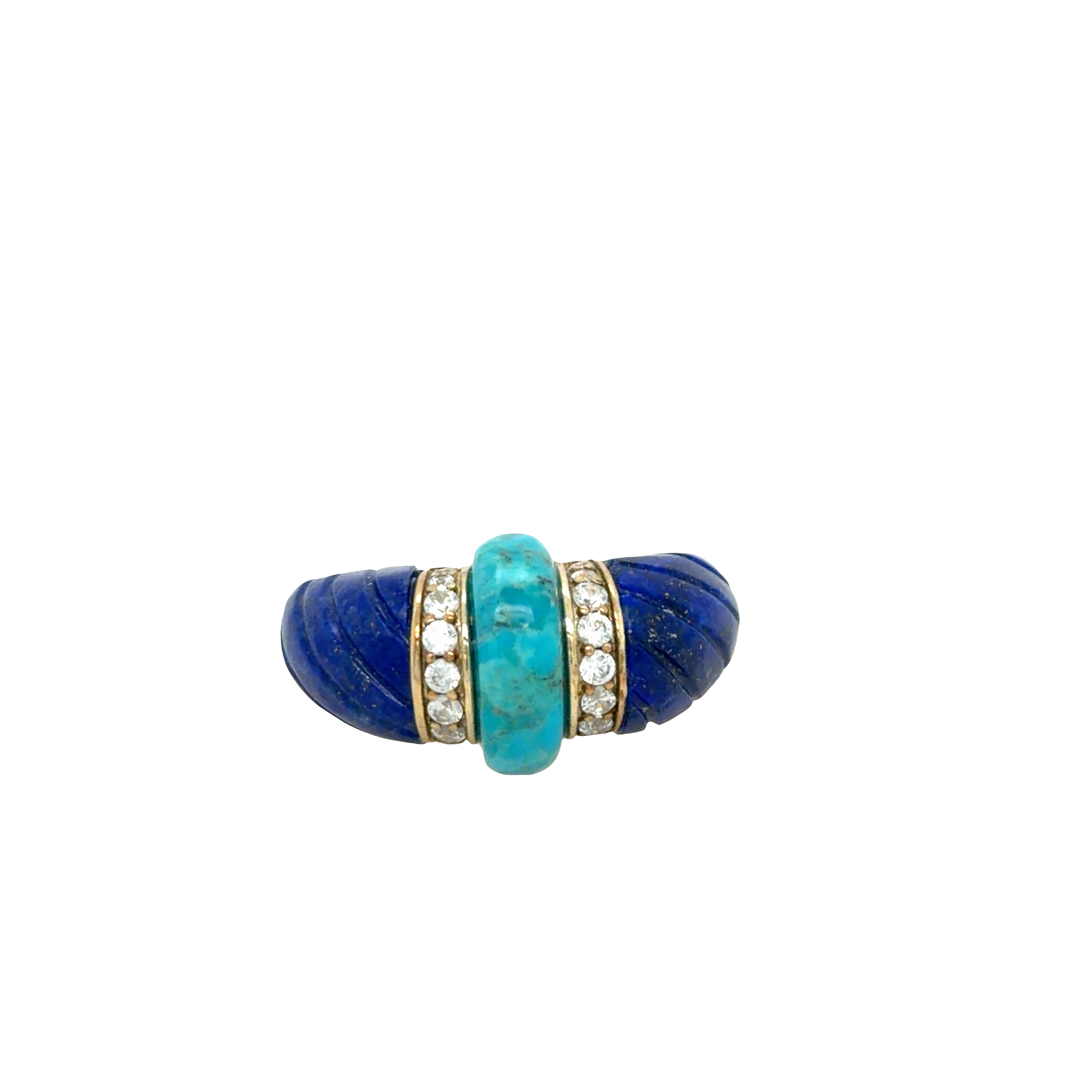 One of a Kind Turquoise & Lapis Ring