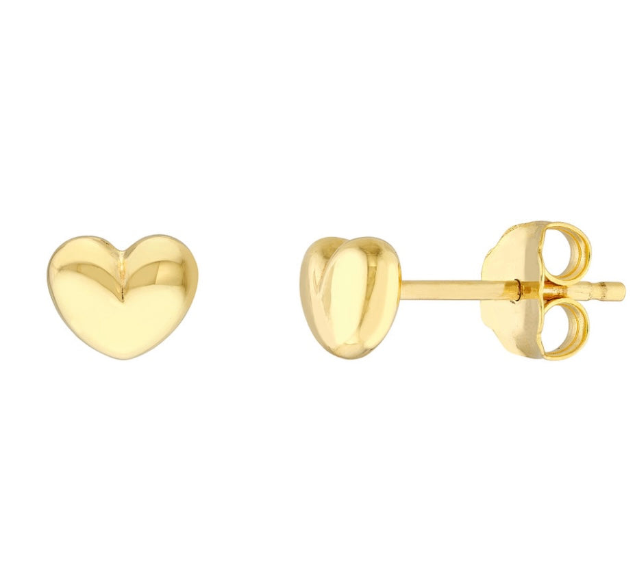 Bubble Heart Stud Earrings