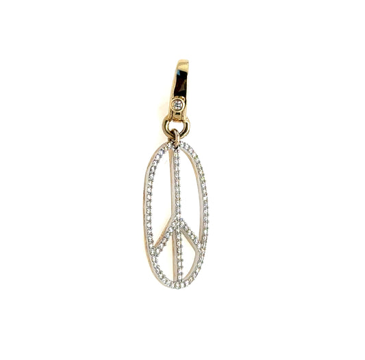 Oval Diamond Peace Enhancer Pendant