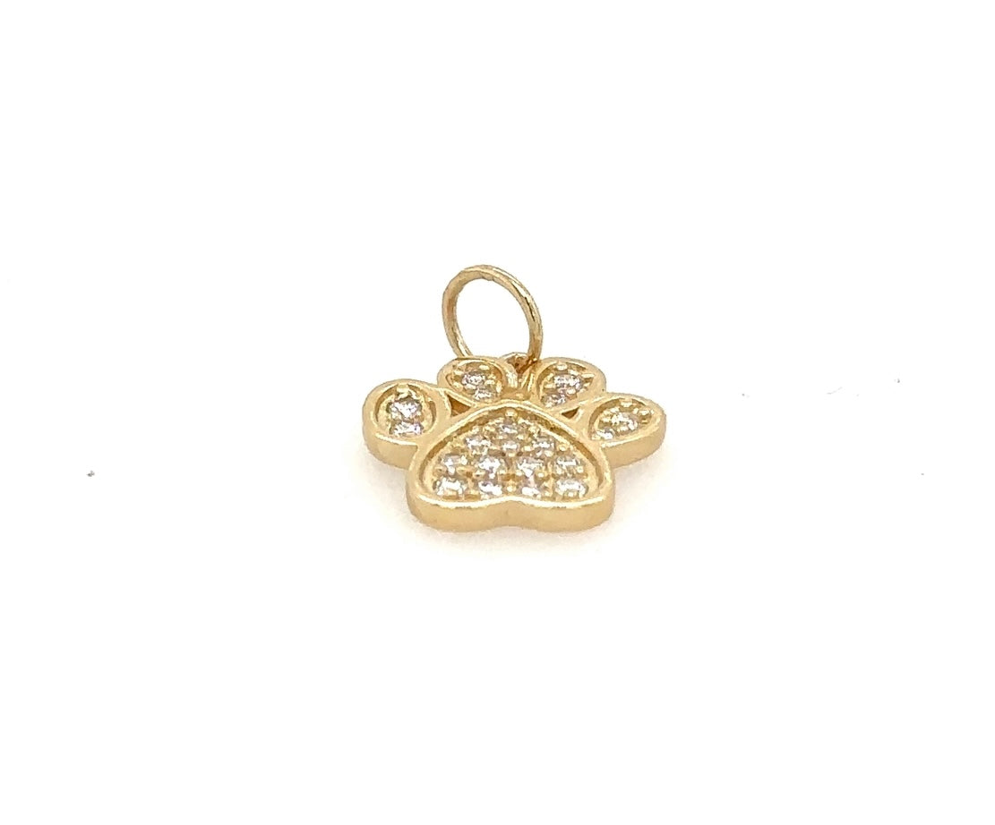 Diamond Paw Print Pendant