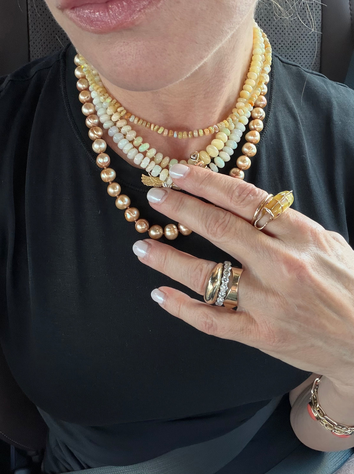 Yellow Ethiopian Bead Necklace