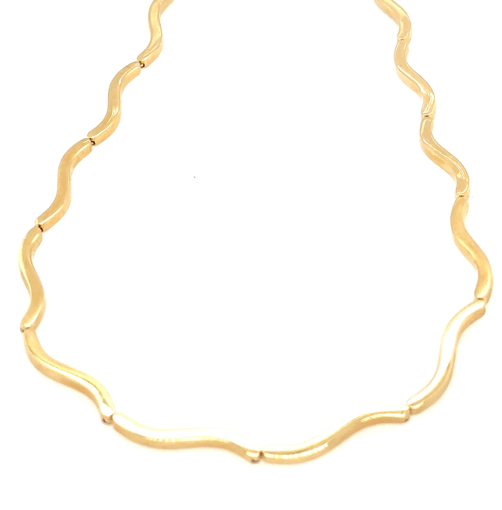 Ride the Wave Gold Necklace