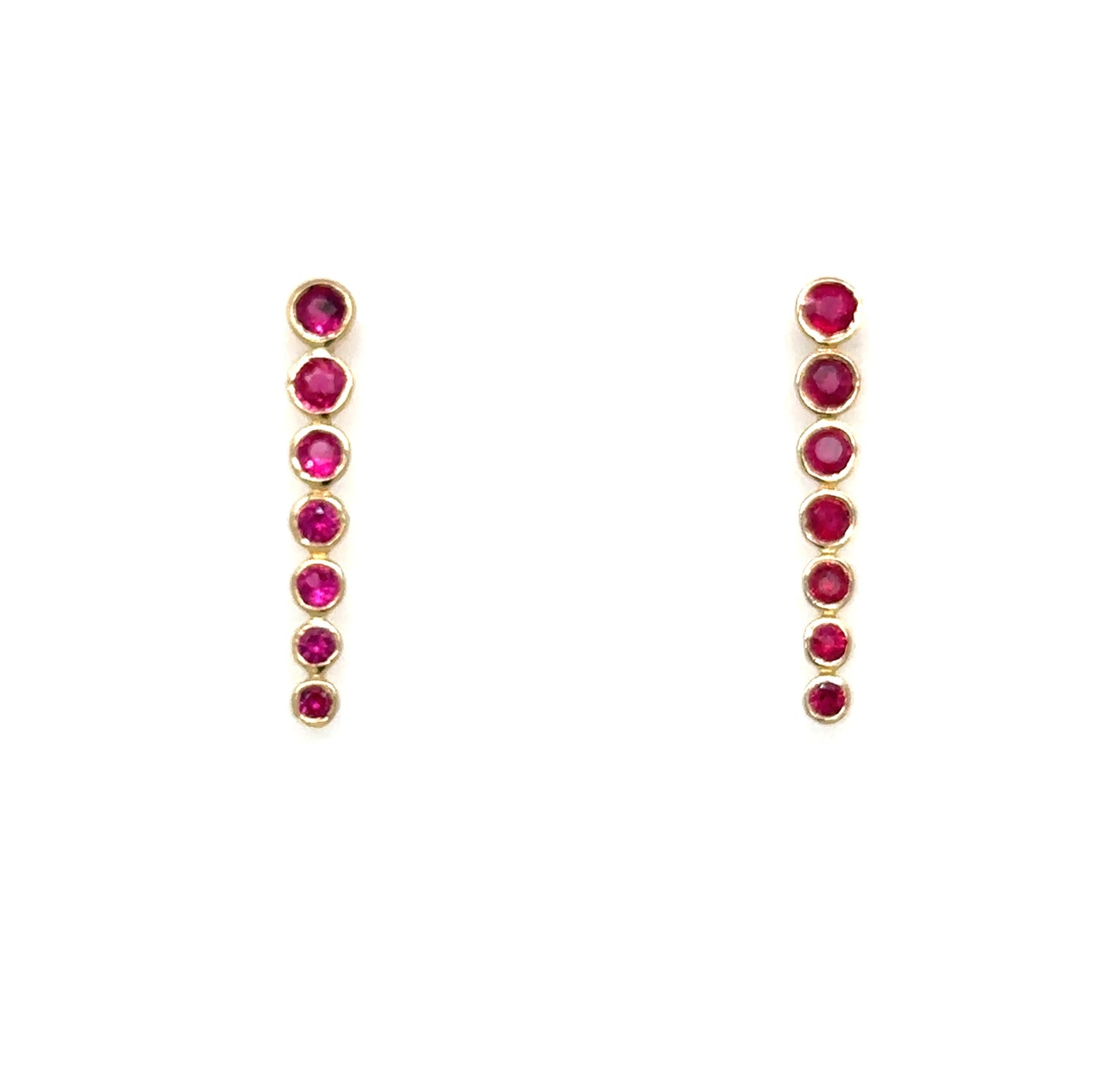 Gemstone Bubble Earrings