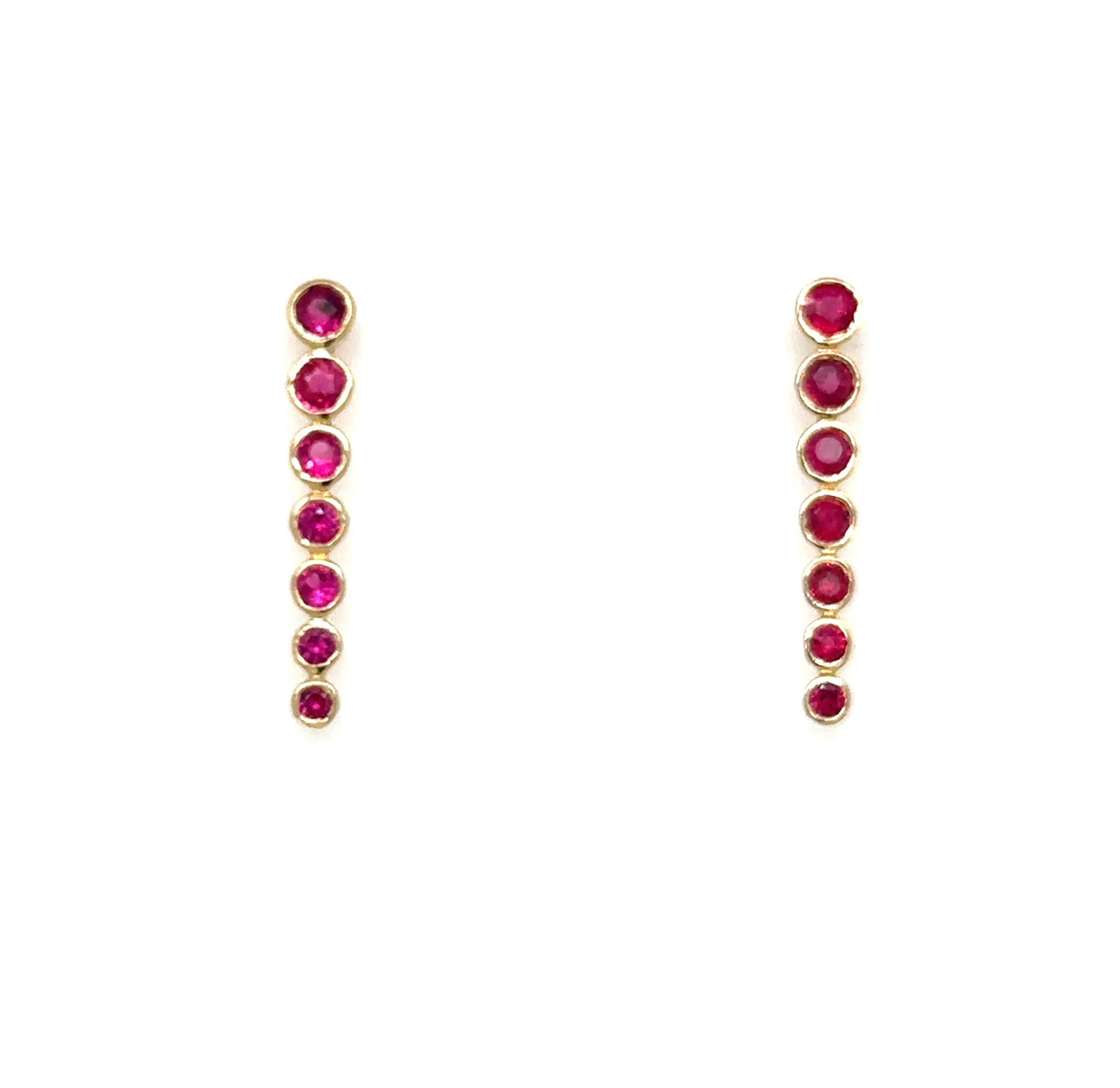 Gemstone Bubble Earrings