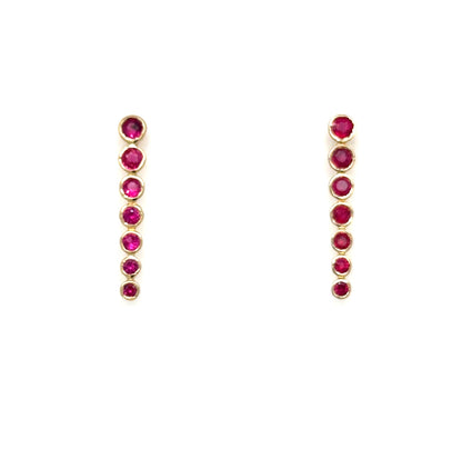 Gemstone Bubble Earrings