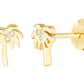 Diamond Palm Tree Stud Earrings