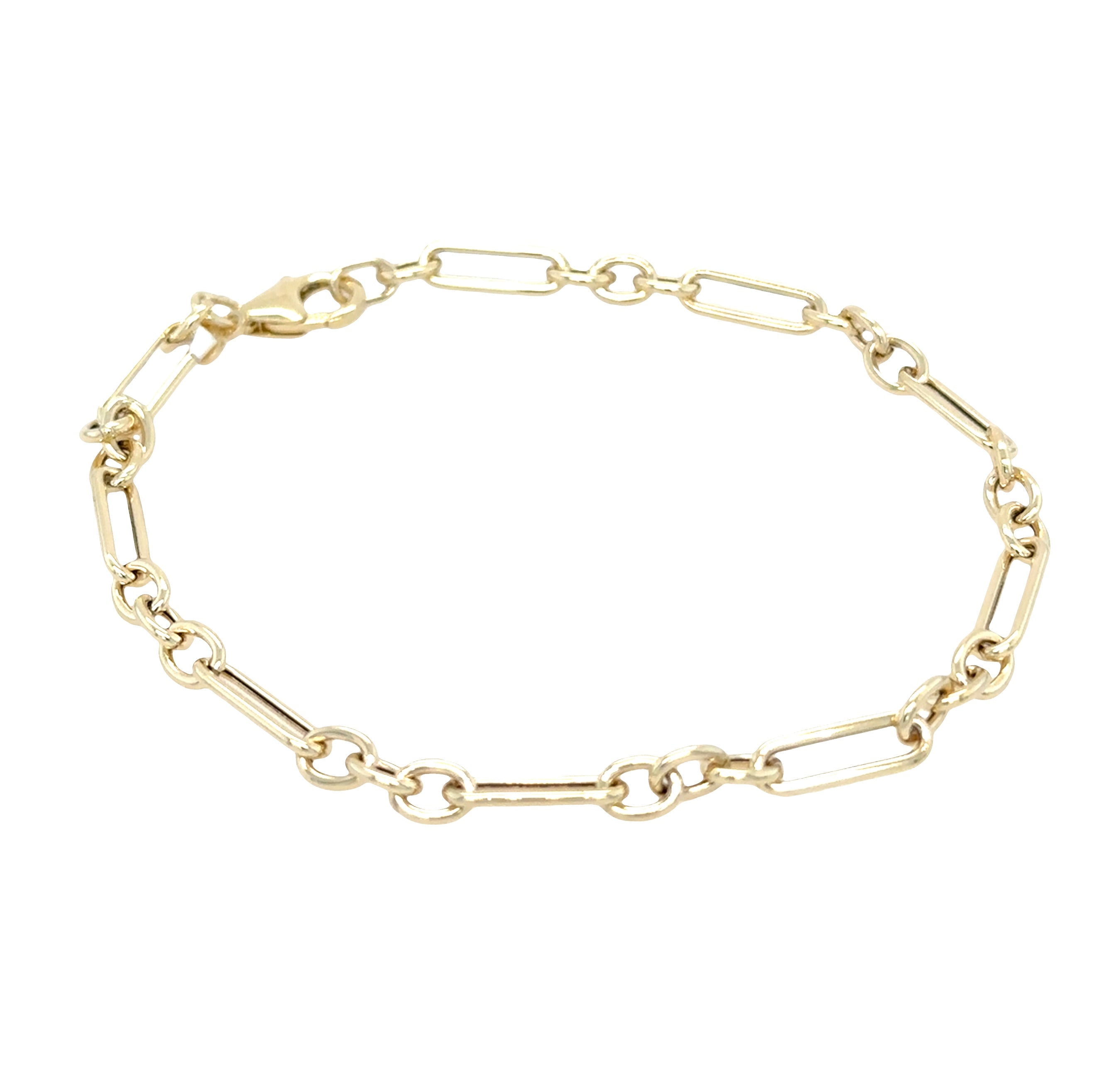Emma 14k Yellow Gold Paperclip Bracelet