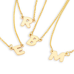 Bubble Font Initial Necklace