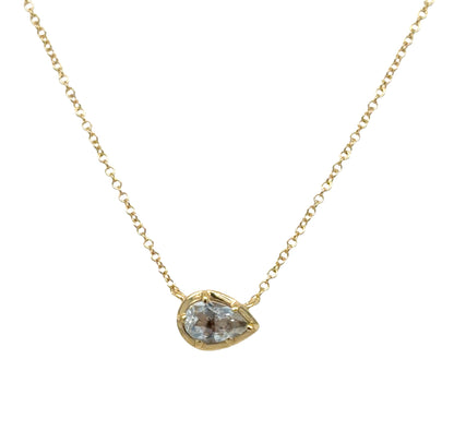 Gigi - White Topaz Solitaire Necklace