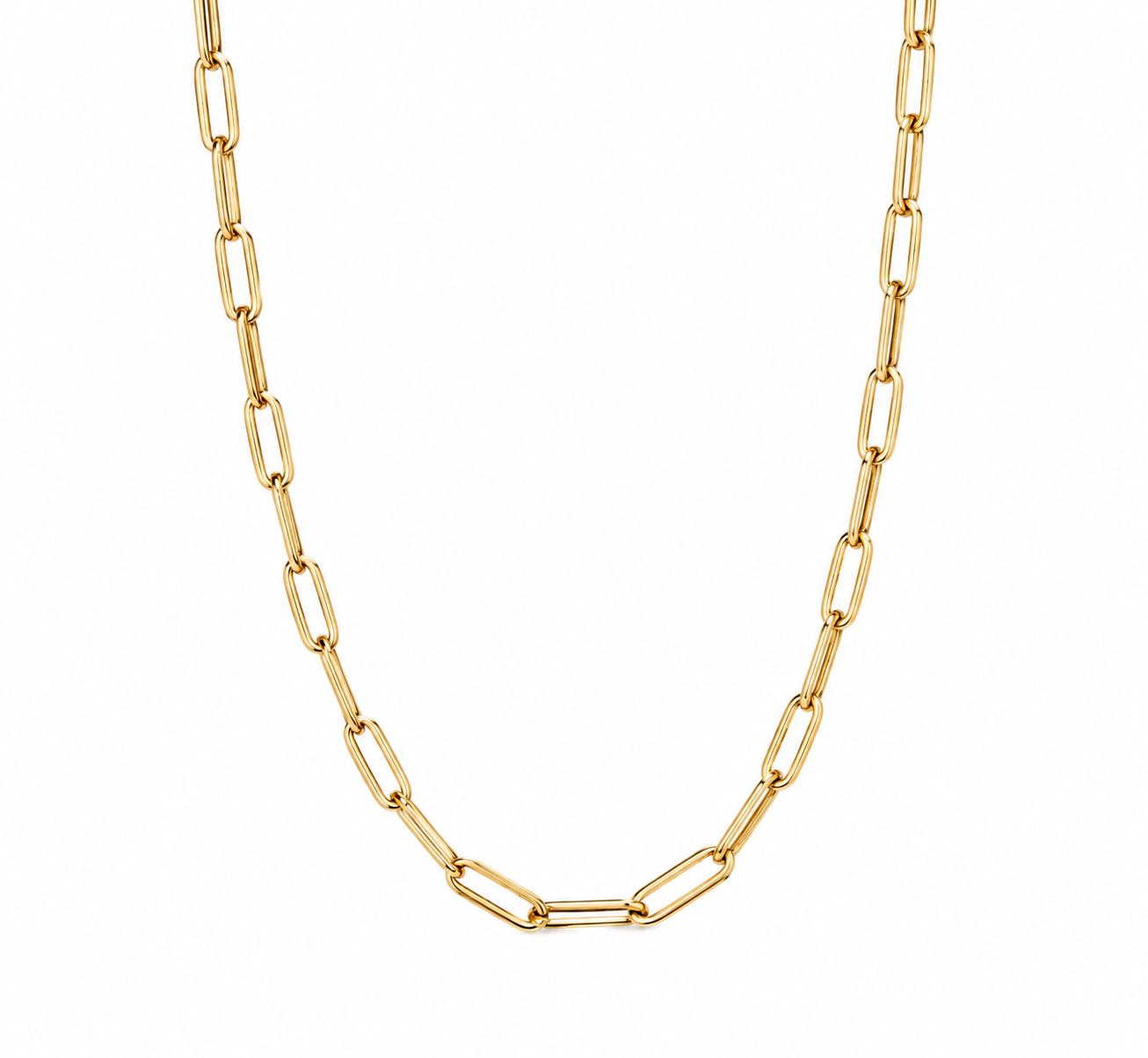 14k Paperclip Link Necklace