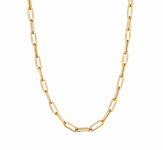 14k Paperclip Link Necklace