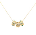 Emerald & White Topaz Roundel Necklace