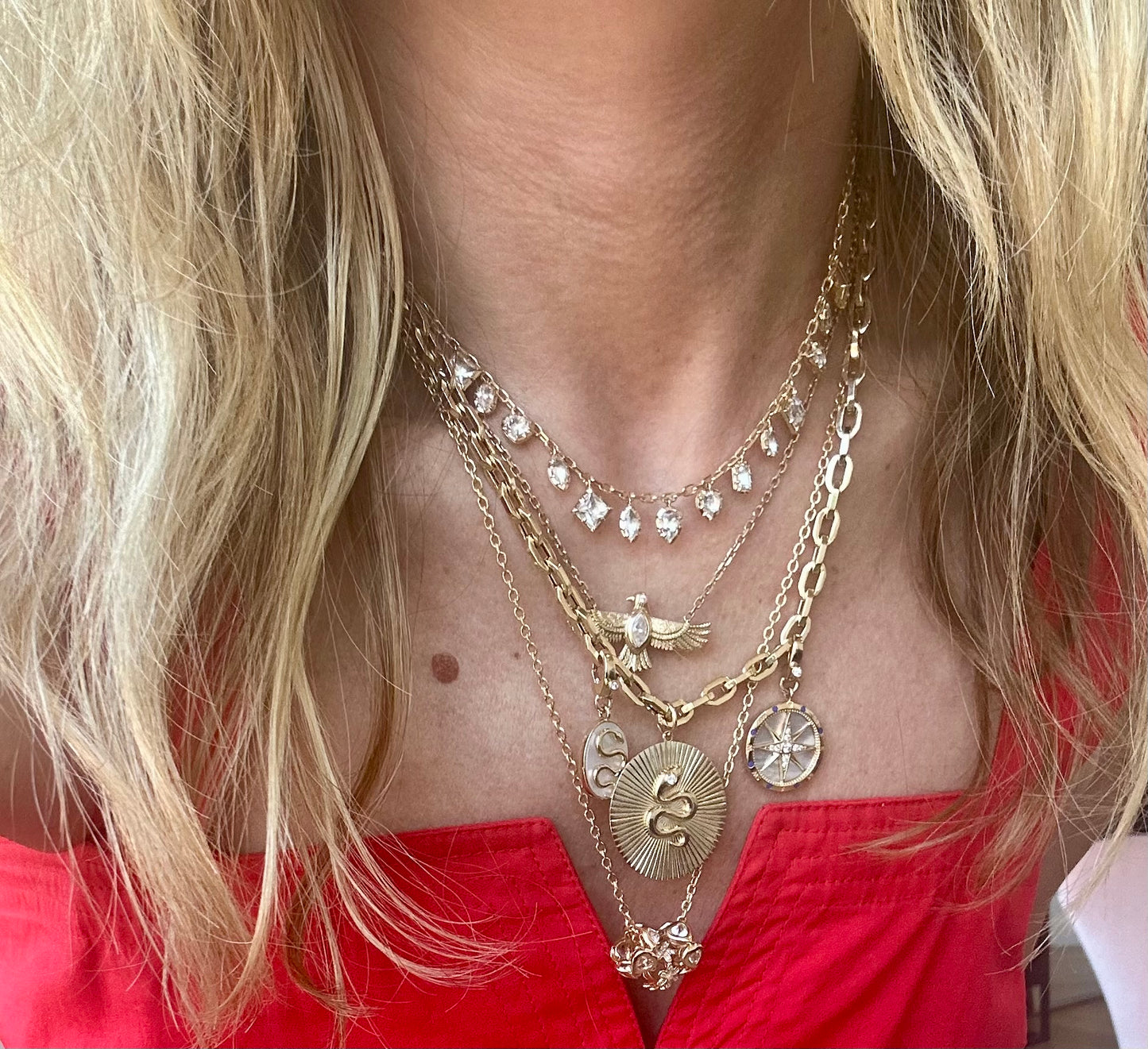 Emily Topaz Lux Charm Necklace