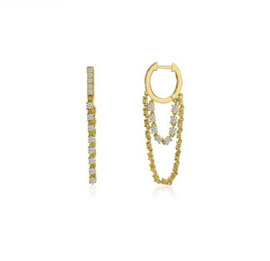 14k Diamond Drift Earrings