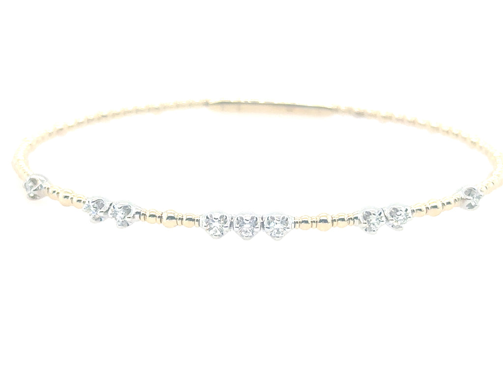 Addie Diamond & Gold Flexi Bracelet