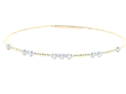 Addie Diamond & Gold Flexi Bracelet