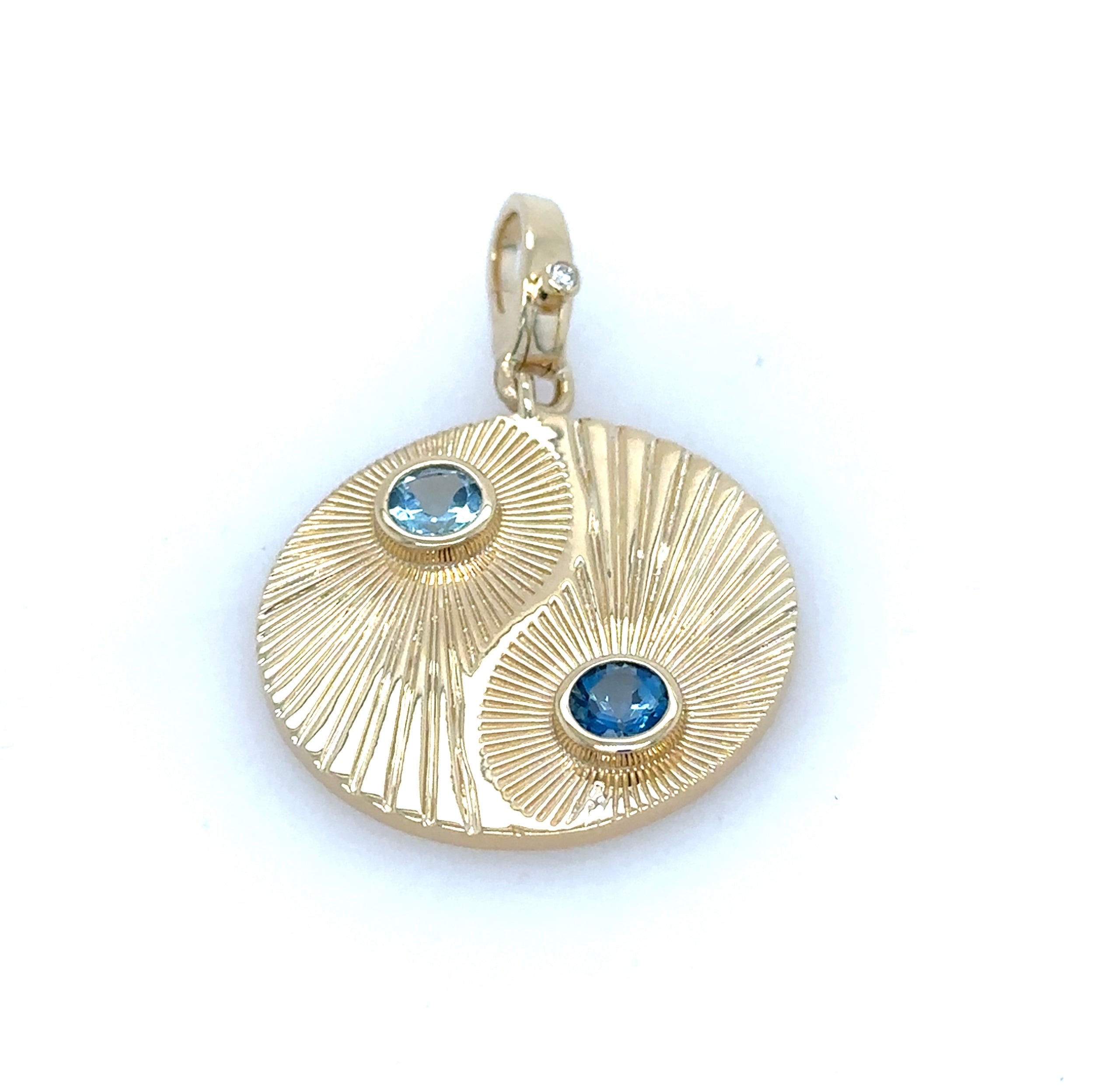 Fluted Yin Yang Enhancer Pendant