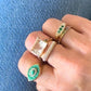 Malachite Evil Eye Ring