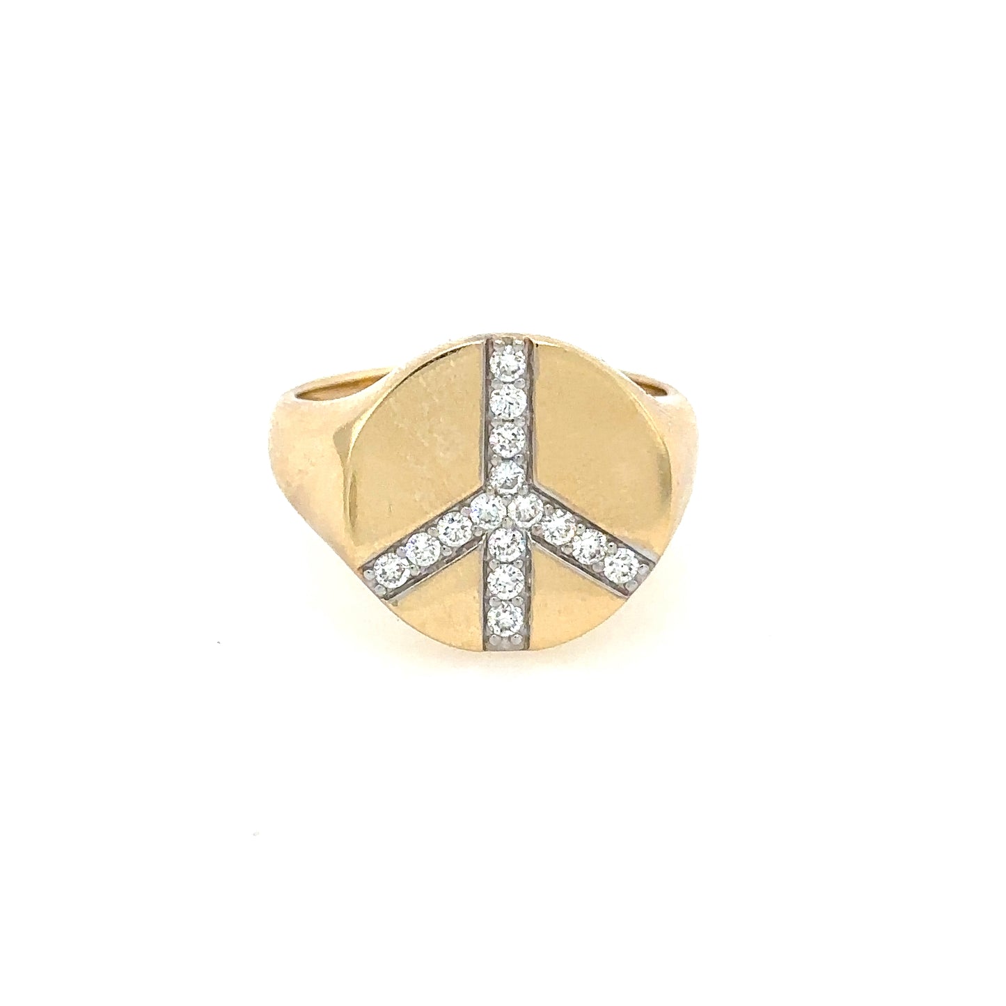 Peace Sign Diamond Ring