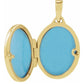 14k Yellow Gold Oval Locket