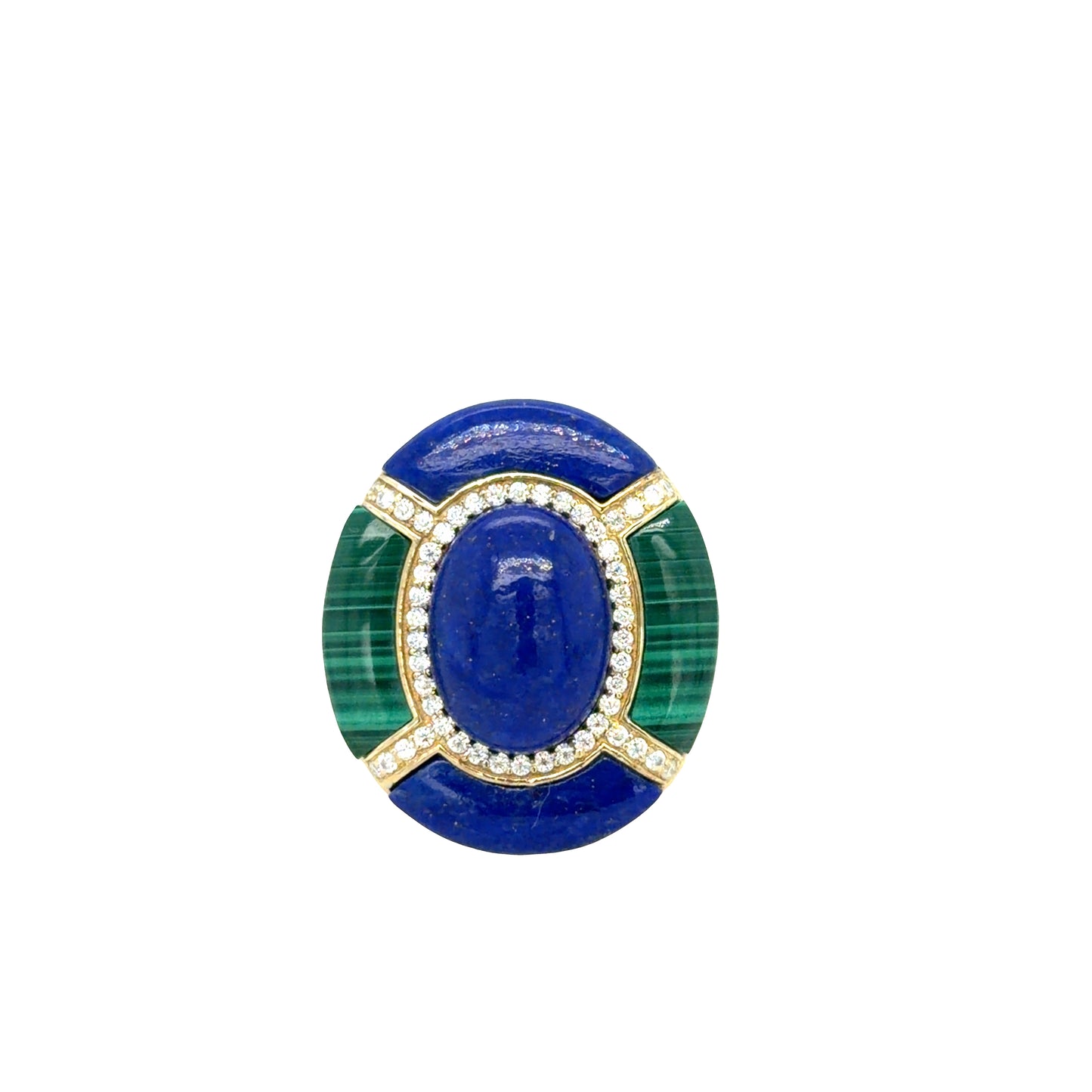 One of a Kind Lapis & Malachite Ring