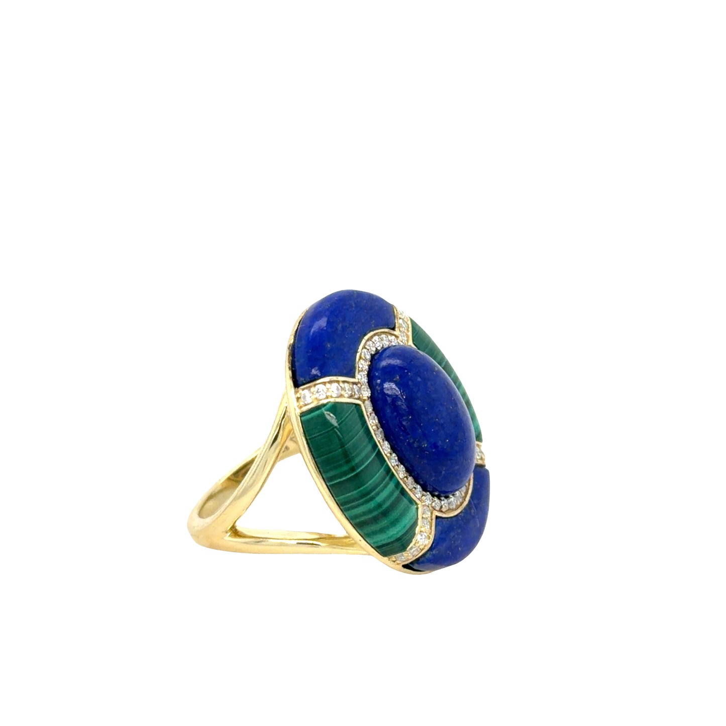 One of a Kind Lapis & Malachite Ring