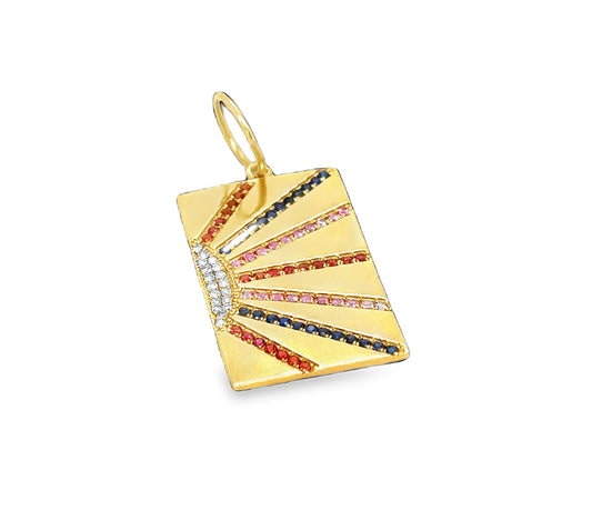 Rising Rainbow Sun Pendant