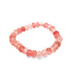 Breast Cancer Awareness Cherry Quartz Beaded Stretch Bracelet