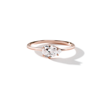 JBJ East-West Diamond Engagement Ring