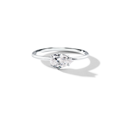 JBJ East-West Diamond Engagement Ring