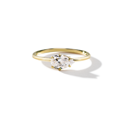 JBJ East-West Diamond Engagement Ring